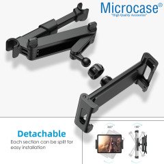 Microcase Araç İçi Koltuk Arkası Uzayan Başlıklı Tablet Telefon Tutucu Siyah - AL2899