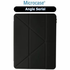 Microcase Xiaomi Pad 6 Angle Serisi Standlı Deri Kılıf-Siyah AL4132