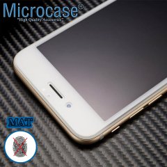 Microcase iPhone X - XS Tam Kaplayan Çerçeveli Tempered Ekran Koruyucu - MAT SİYAH