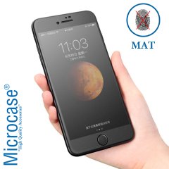 Microcase iPhone X - XS Tam Kaplayan Çerçeveli Tempered Ekran Koruyucu - MAT SİYAH