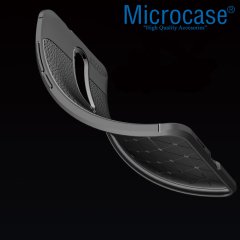 Microcase Xiaomi Mi 9T Leather Tpu Silikon Kılıf - Siyah + Tempered Glass Cam Koruma (SEÇENEKLİ)