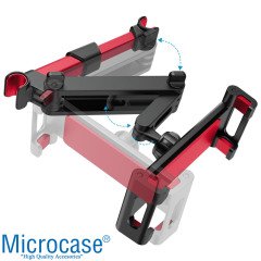 Microcase Araç İçi Koltuk Arkası Uzayan Başlıklı Tablet Telefon Tutucu Siyah-Kırmızı - AL2899