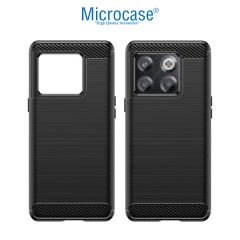 Microcase OnePlus Ace Pro 5G - OnePlus 10T Brushed Carbon Fiber Silikon Kılıf - Siyah