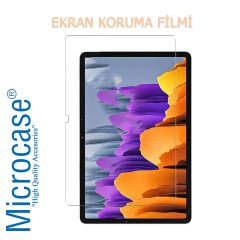 Microcase Samsung Galaxy Tab S7 T970 12.4 inch Silikon Kılıf Şeffaf + Ekran Koruma Film