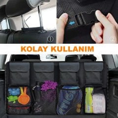Microcase Araç Bagaj Düzenleyici 8 Cepli Organizer Oto içi Aksesuar Malzeme Düzenleyici Çanta AL4229