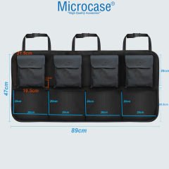 Microcase Araç Bagaj Düzenleyici 8 Cepli Organizer Oto içi Aksesuar Malzeme Düzenleyici Çanta AL4229