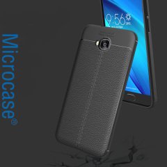 Asus Zenfone 4 Selfie ZD553KL  Leather Effect Silikon Kılıf + Cam