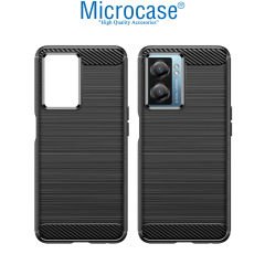 Microcase OnePlus Nord N20 SE Brushed Carbon Fiber Silikon Kılıf - Siyah