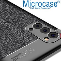 Microcase Oppo Reno 4 (4G) Leather Tpu Silikon Kılıf - Siyah