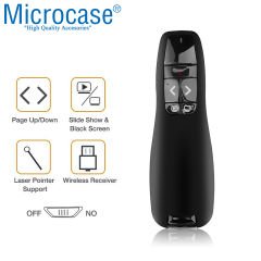 Microcase Kablosuz Lazerli Sunum Kumandası Laser Pointer 15 Mt - AL3226