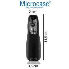 Microcase Kablosuz Lazerli Sunum Kumandası Laser Pointer 15 Mt - AL3226