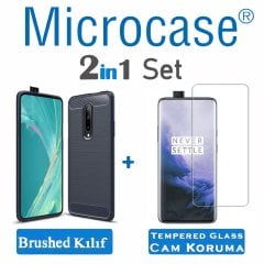 Microcase OnePlus 7 Pro Brushed Carbon Kılıf + CAM
