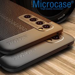 Microcase Oppo Reno 4 Pro (4G) Leather Tpu Silikon Kılıf - Siyah