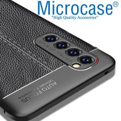 Microcase Oppo Reno 4 Pro (4G) Leather Tpu Silikon Kılıf - Siyah