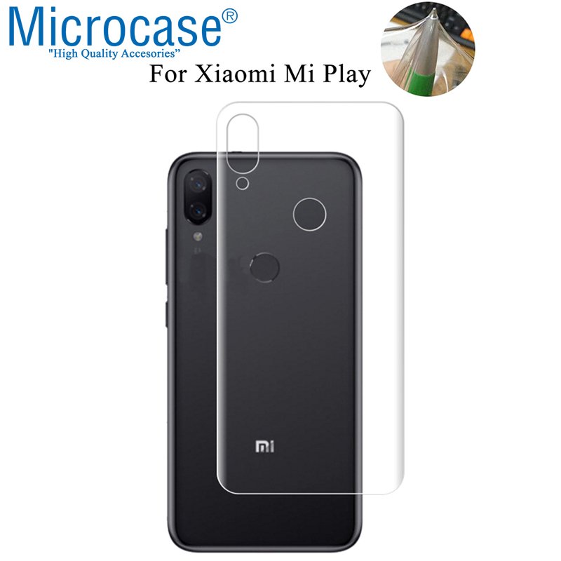 Microcase Xiaomi Mi Play Full Arka Kaplama Koruma Filmi