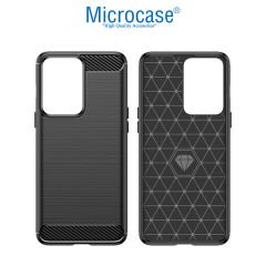 Microcase OnePlus Nord 2T Brushed Carbon Fiber Silikon Kılıf - Siyah