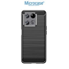 Microcase OnePlus Ace Racing Brushed Carbon Fiber Silikon Kılıf - Siyah