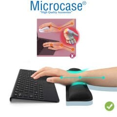 Microcase DS113 Kaydırmaz Silikon Tabanlı Tavşan Baskılı Klavye Bilek Destek Padi 44x8cm - AL3834