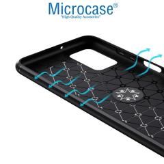 Microcase Samsung Galaxy A03s Focus Serisi Yüzüklü Kılıf - Siyah