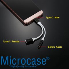 Microcase Huawei P20 Pro Type-C Usb C 2in1 Şarj + Kulaklık