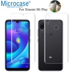 Microcase Xiaomi Mi Play Full Ön Arka Kaplama Koruma Filmi