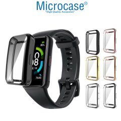 Microcase Honor Band 6 Önü Kapalı Tasarım Silikon Kılıf (SEÇENEKLİ)