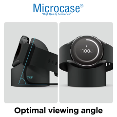 Microcase Samsung Galaxy watch 5 6 7 Serileri ile uyumlu Silikon Şarj Standı - AL4997 Siyah