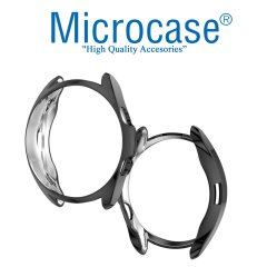 Microcase Samsung Galaxy Watch3 41 mm Önü Açık Tasarım Silikon Kılıf - Siyah