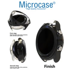 Microcase Samsung Galaxy Watch3 41 mm Önü Açık Tasarım Silikon Kılıf - Siyah