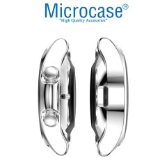 Microcase Samsung Galaxy Watch3 41 mm Önü Açık Tasarım Silikon Kılıf - Gümüş