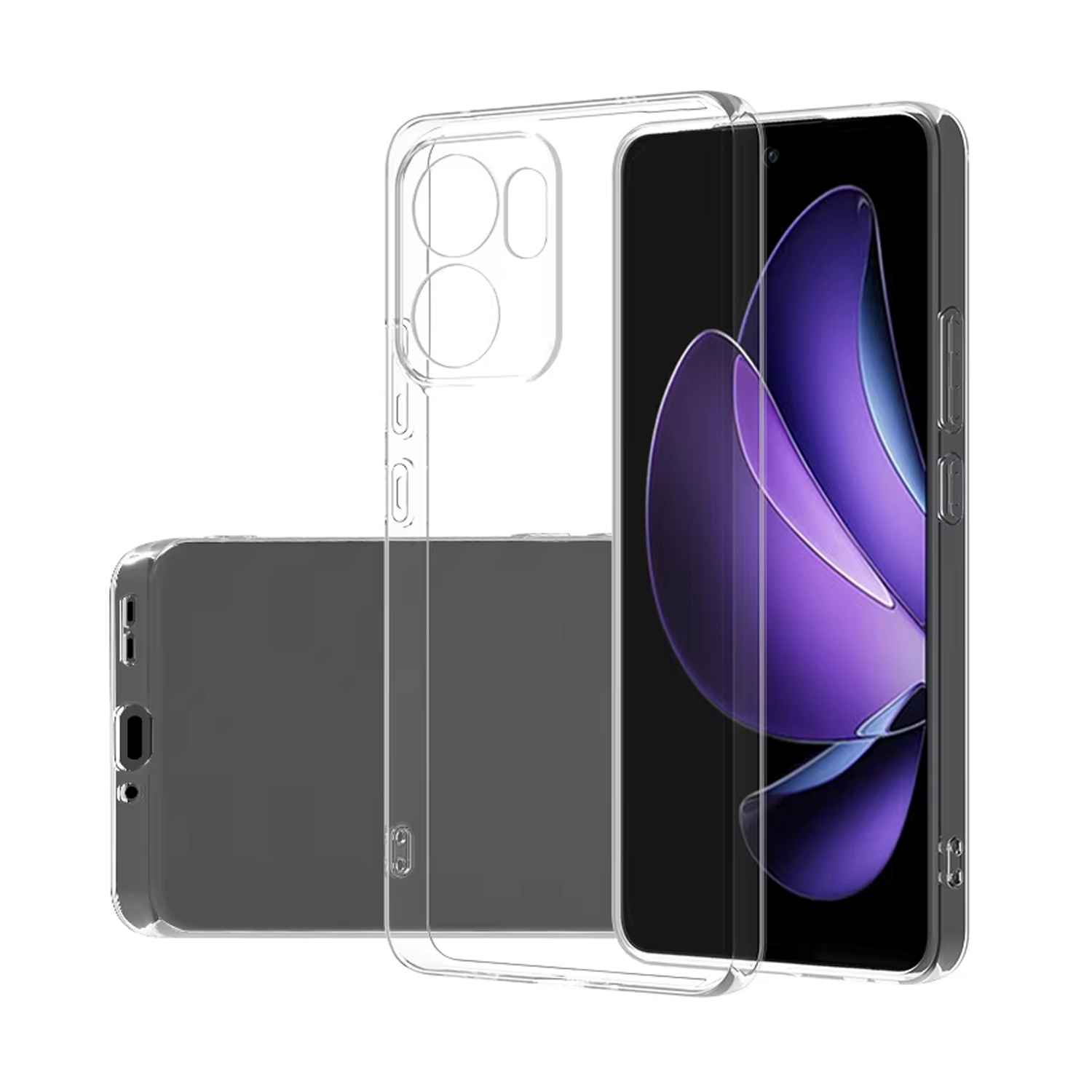 Microcase Oppo Reno 13F 5G ile Uyumlu Slim Serisi Soft TPU Silikon Kılıf - Şeffaf AL3324