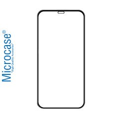 Microcase iPhone 11 Pro Ön ve Arka Tam Kaplayan Çerçeveli Tempered Ekran Koruyucu Cam - Siyah