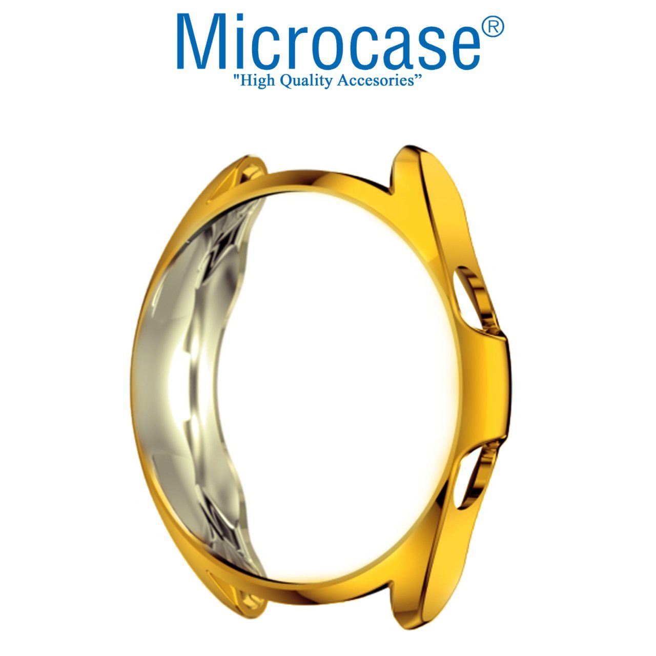 Microcase Samsung Galaxy Watch3 41 mm Önü Açık Tasarım Silikon Kılıf - Gold