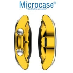 Microcase Samsung Galaxy Watch3 41 mm Önü Açık Tasarım Silikon Kılıf - Gold