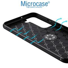 Microcase Samsung Galaxy S22 Focus Serisi Yüzük Standlı Silikon Kılıf - Siyah