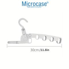 Microcase Sert ABS Plastik Katlanabilir 5 Kancalı Takı Eşya Çanta Şapka Kıyafet Askısı 2 Adet - AL4992 Gri
