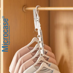 Microcase Sert ABS Plastik Katlanabilir 5 Kancalı Takı Eşya Çanta Şapka Kıyafet Askısı 2 Adet - AL4992 Gri