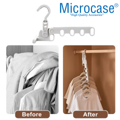 Microcase Sert ABS Plastik Katlanabilir 5 Kancalı Takı Eşya Çanta Şapka Kıyafet Askısı 2 Adet - AL4992 Gri