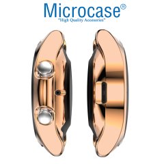 Microcase Samsung Galaxy Watch3 41 mm Önü Açık Tasarım Silikon Kılıf - Rose Gold