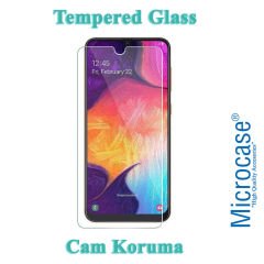 Microcase Samsung Galaxy A50 Leather Tpu Silikon Kılıf - Siyah + Tempered Glass Cam Koruma (SEÇENEKLİ)