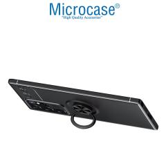 Microcase Samsung Galaxy S22 Ultra Focus Seri Yüzüklü Kılıf Siyah