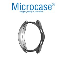 Microcase Samsung Galaxy Watch3 45 mm Önü Açık Tasarım Silikon Kılıf - Siyah