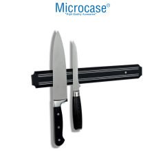 Microcase Mıknatıslı Bıçak Askısı 50cm Güçlü Bıçak Tutucu Bıçak Mutfak Organizer Bıçaklık AL4356 Siyah
