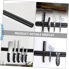 Microcase Mıknatıslı Bıçak Askısı 50cm Güçlü Bıçak Tutucu Bıçak Mutfak Organizer Bıçaklık AL4356 Siyah