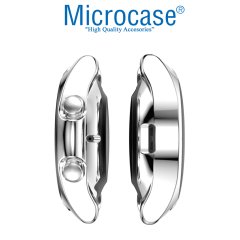 Microcase Samsung Galaxy Watch3 45 mm Önü Açık Tasarım Silikon Kılıf - Gümüş