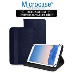 Microcase iPad Air 2 Delüx Serisi Universal Standlı Deri Kılıf - Lacivert