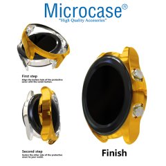 Microcase Samsung Galaxy Watch3 45 mm Önü Açık Tasarım Silikon Kılıf - Gold