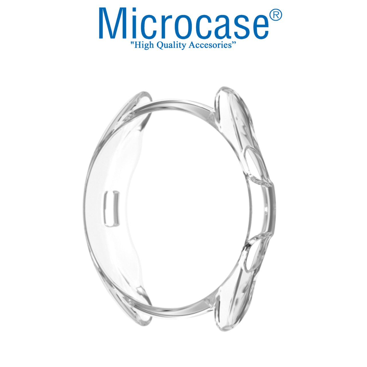 Microcase Samsung Galaxy Watch3 45 mm Önü Açık Tasarım Silikon Kılıf - Şeffaf