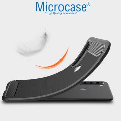 Microcase Xiaomi Redmi Note 8T Brushed Carbon Fiber Silikon Kılıf - Siyah