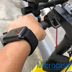 Microcase Apple Watch Seri 4-5 40mm Hasır Tasarım Kordon Kayış M-L KY5 Siyah